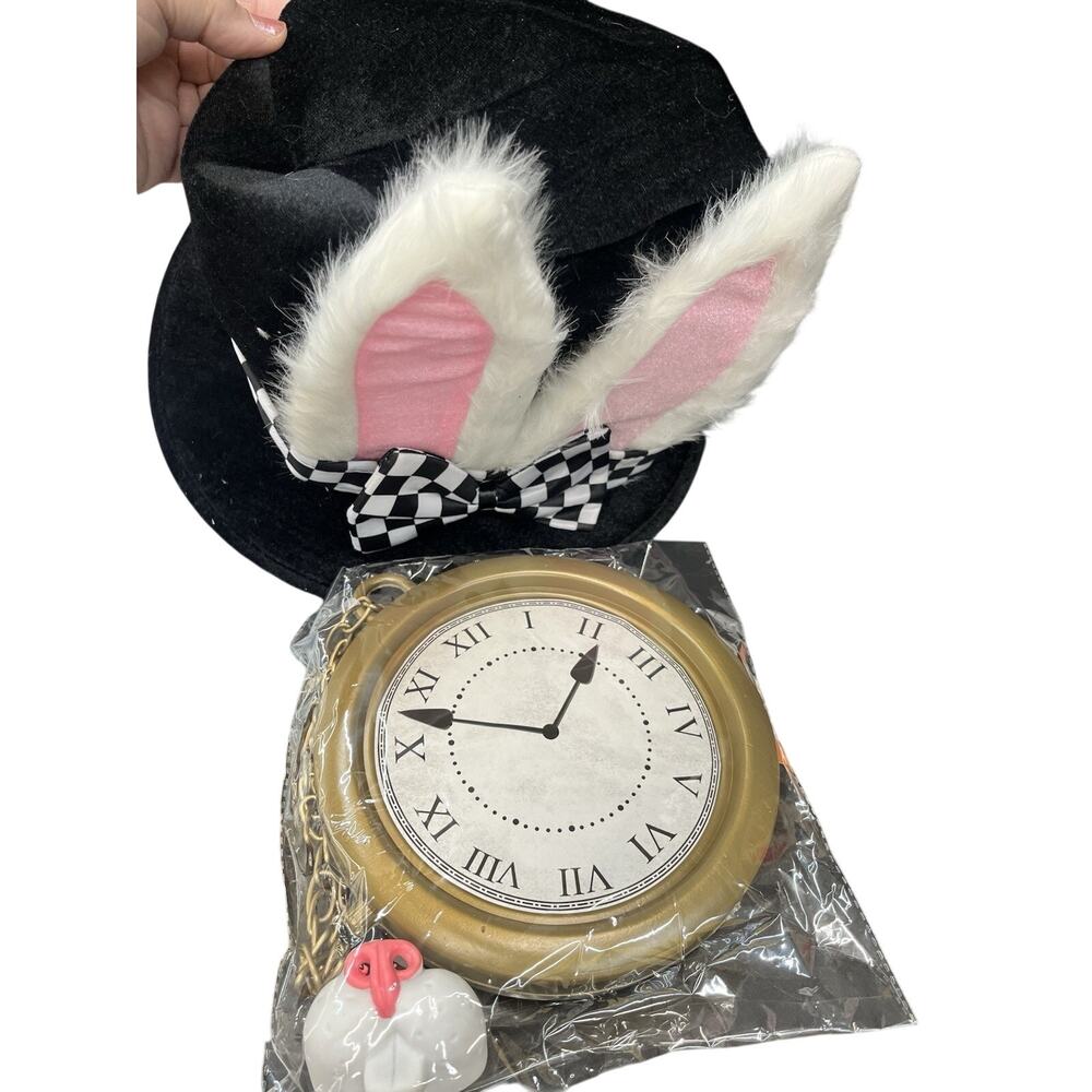 Tigerdoe White Rabbit Costume - 4 Pc Set Incl Hat Watch Alice Wonderland